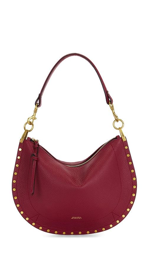 isabel marant oskan soft zip bag in red.