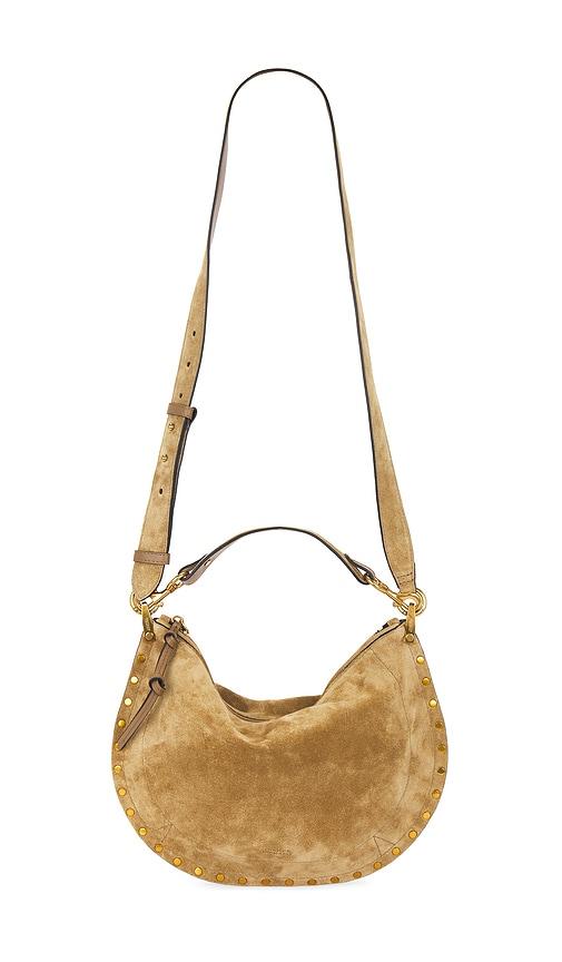 isabel marant oskan soft zipped bag in taupe.