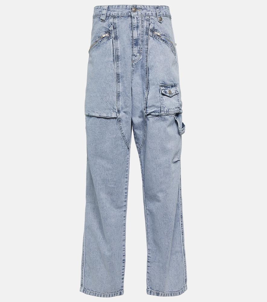 isabel marant paciane wide-leg cargo jeans