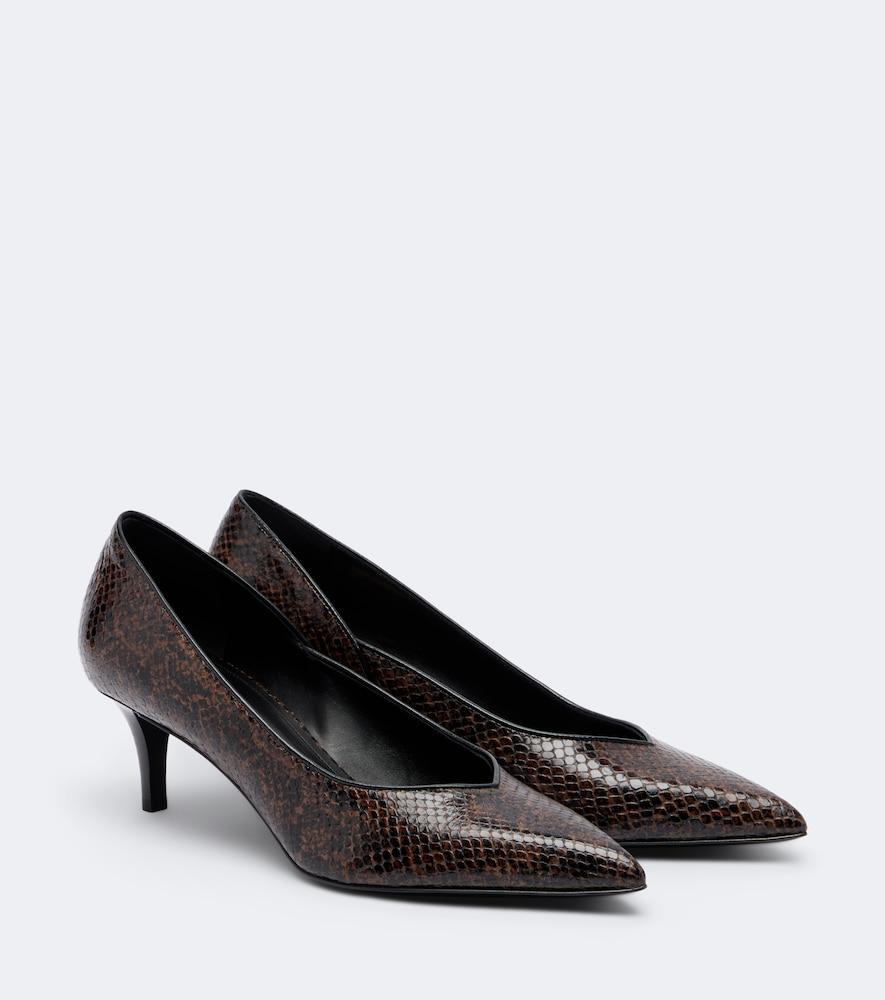 isabel marant pamely snake-effect leather pumps