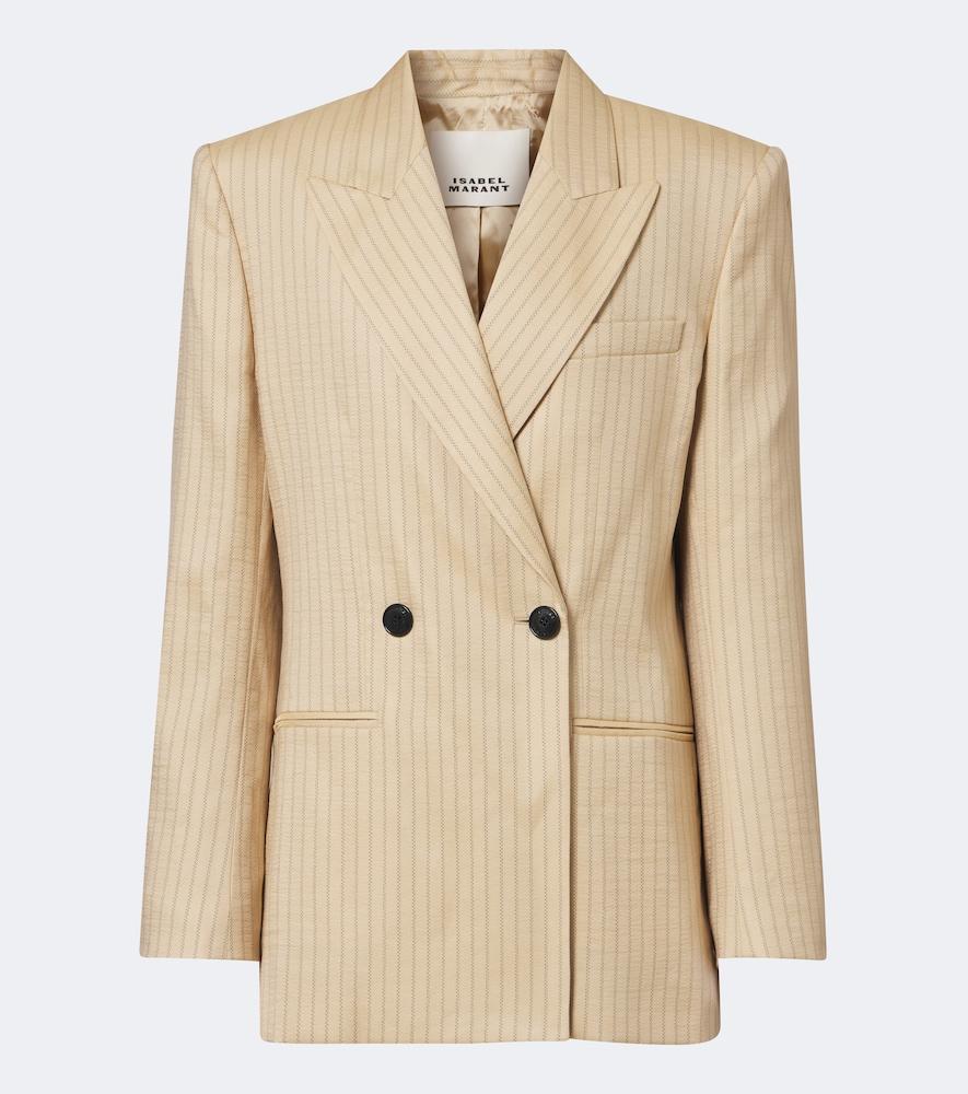 isabel marant ranya pinstripe wool-blend blazer