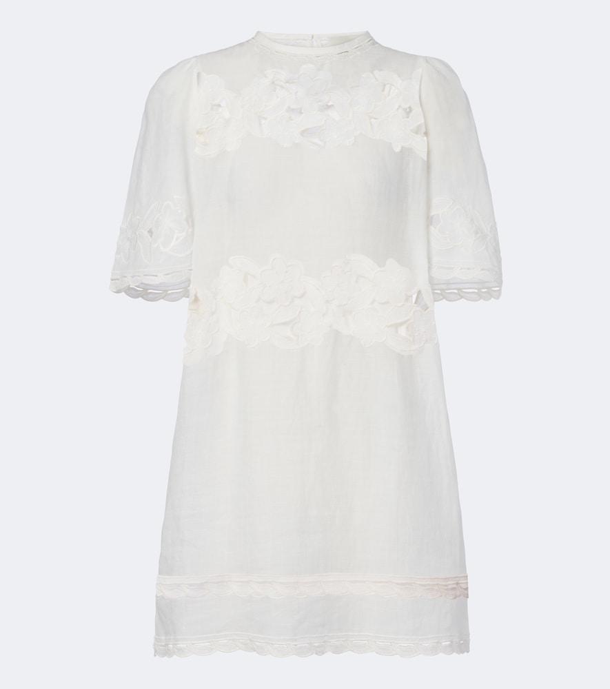 isabel marant reldine broderie anglaise ramie minidress