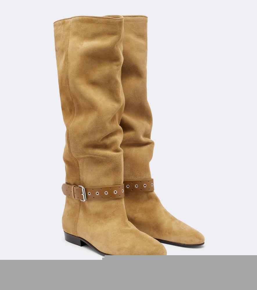 isabel marant rilton suede knee-high boots