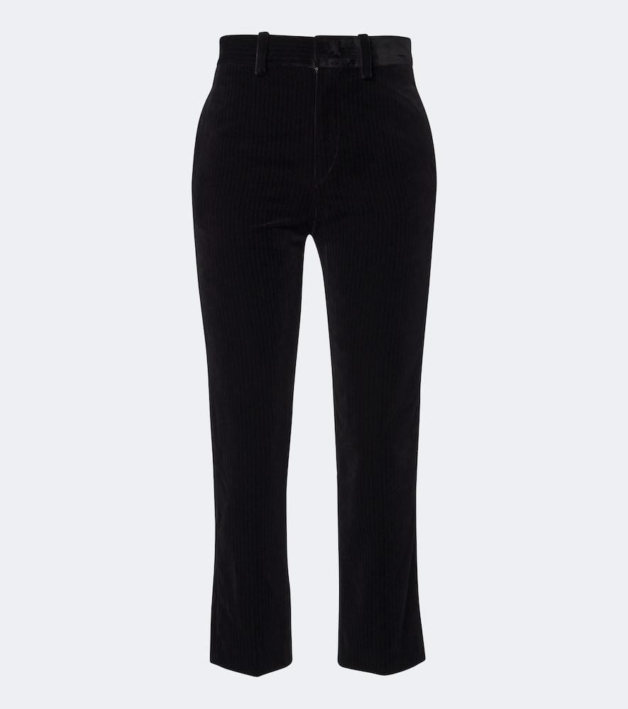 isabel marant roaya cotton velvet straight pants
