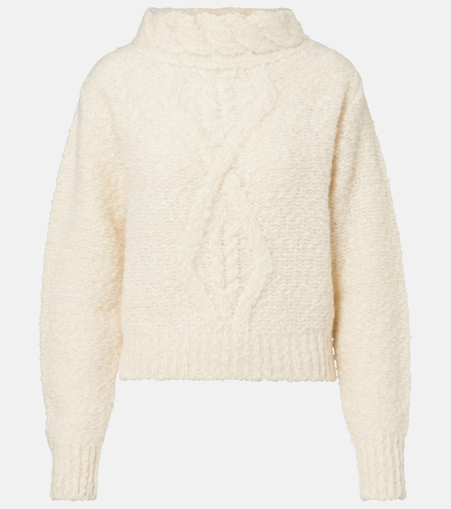 isabel marant romane cable-knit turtleneck sweater
