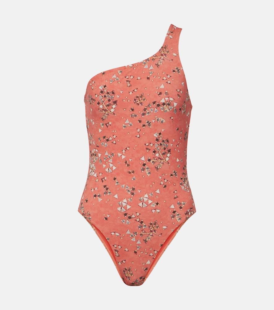 isabel marant sage one-shoulder swimsuit