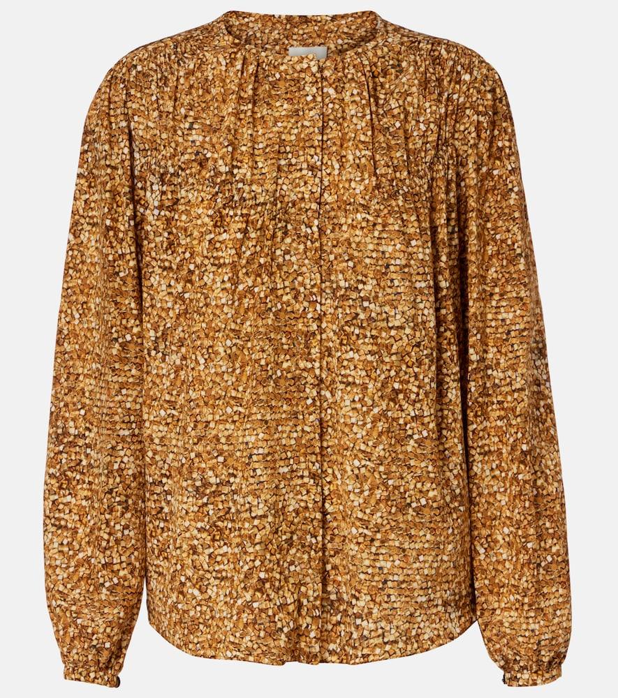 isabel marant sally printed silk-blend blouse