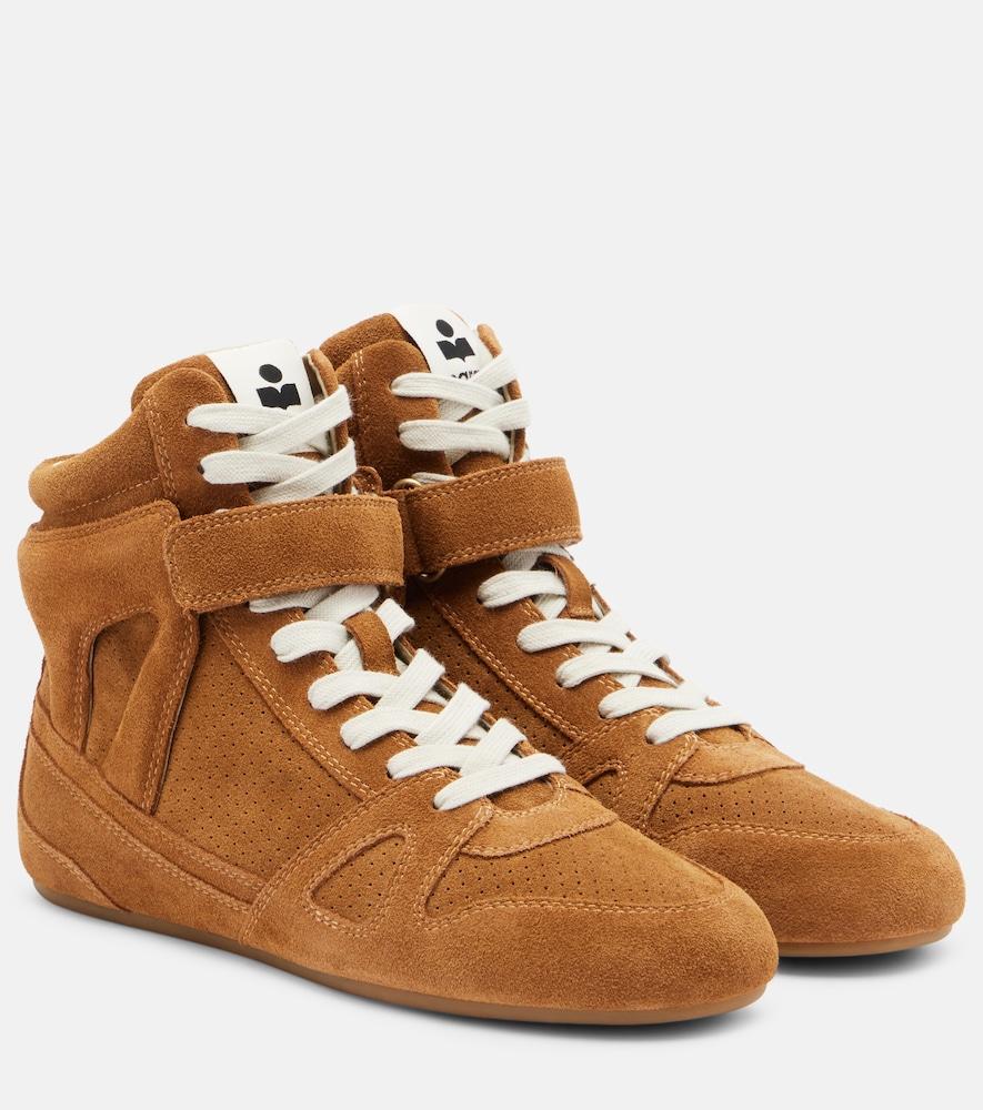 isabel marant senny suede high-top sneakers