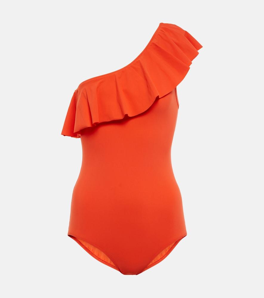 isabel marant sicilya one-shoulder swimsuit