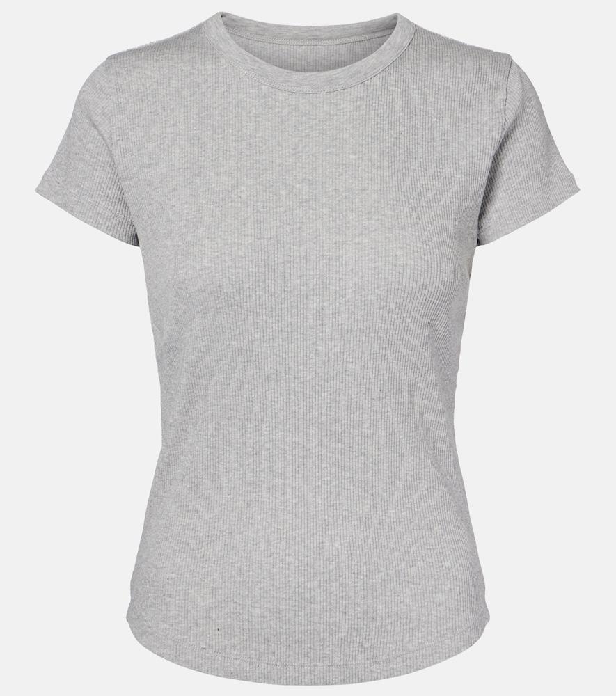 isabel marant taomi ribbed-knit cotton jersey t-shirt