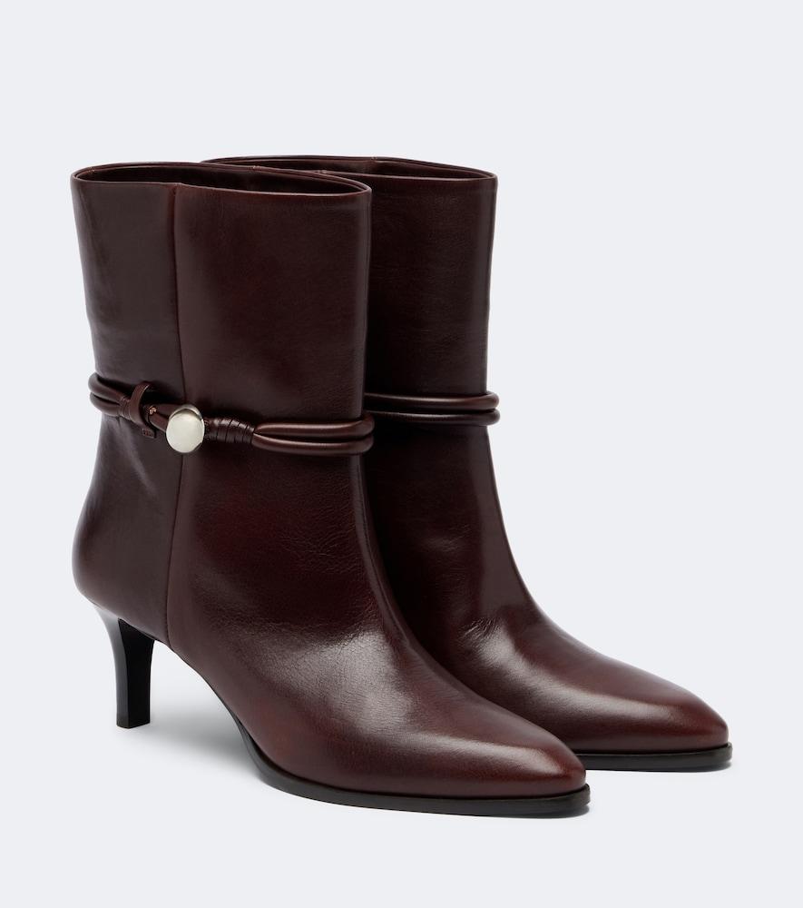 isabel marant telsa embellished leather ankle boots