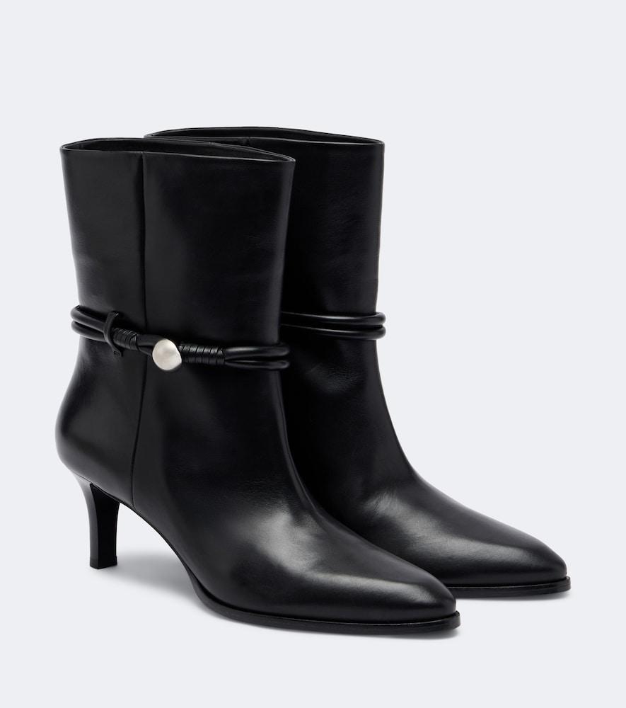 isabel marant telsa embellished leather ankle boots