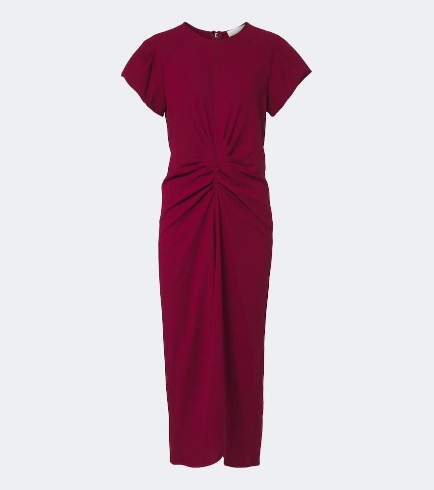 isabel marant terena gathered midi dress
