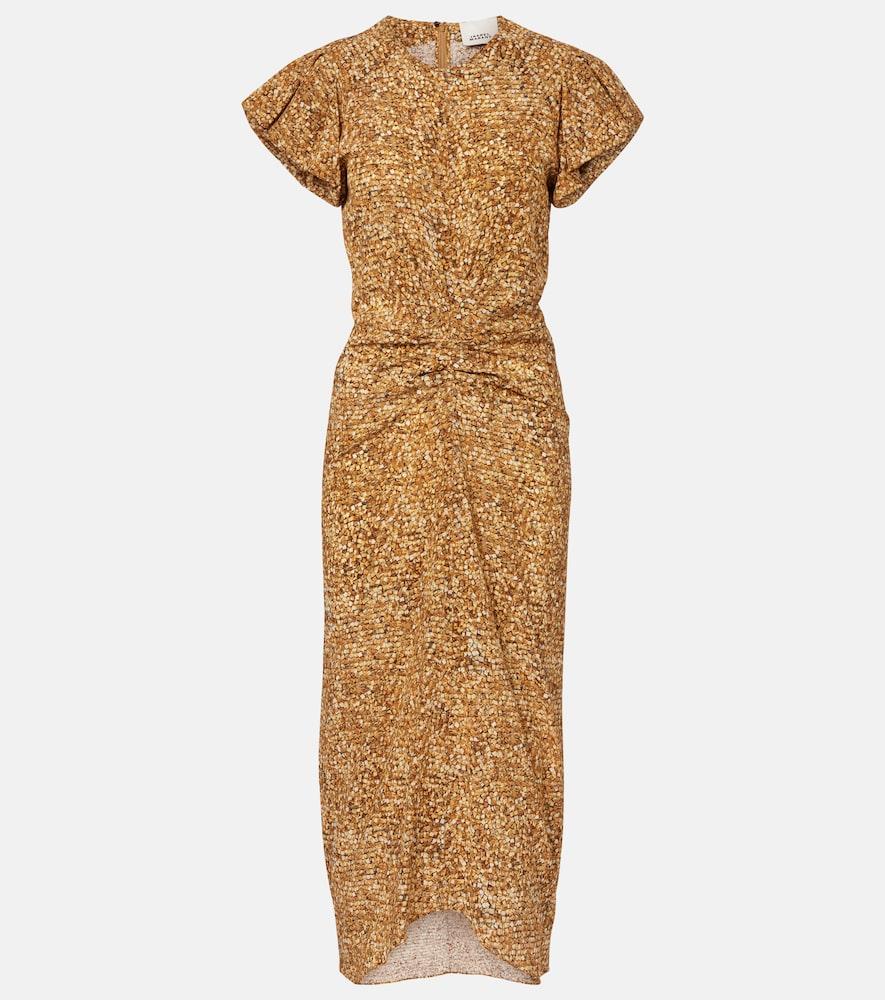 isabel marant terena printed silk-blend midi dress
