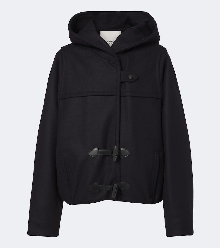isabel marant trixie wool and cashmere hooded jacket
