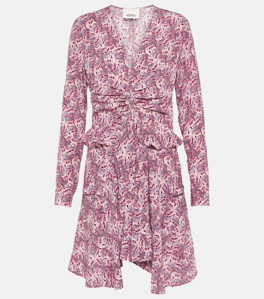 isabel marant usmara printed silk-blend minidress