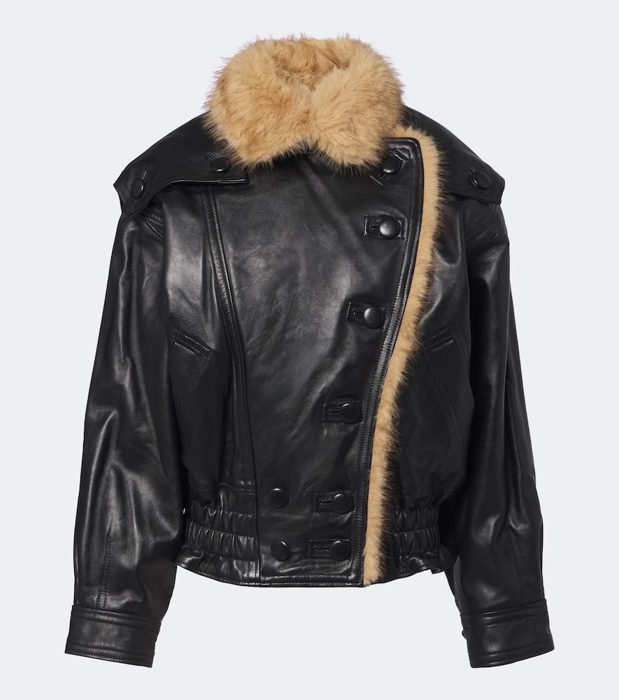 isabel marant valina double-breasted leather jacket