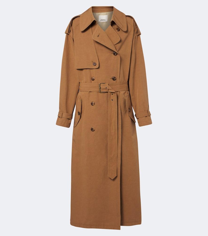 isabel marant violette cotton and linen trench coat