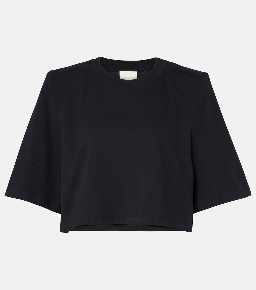 isabel marant zaely cropped cotton jersey t-shirt