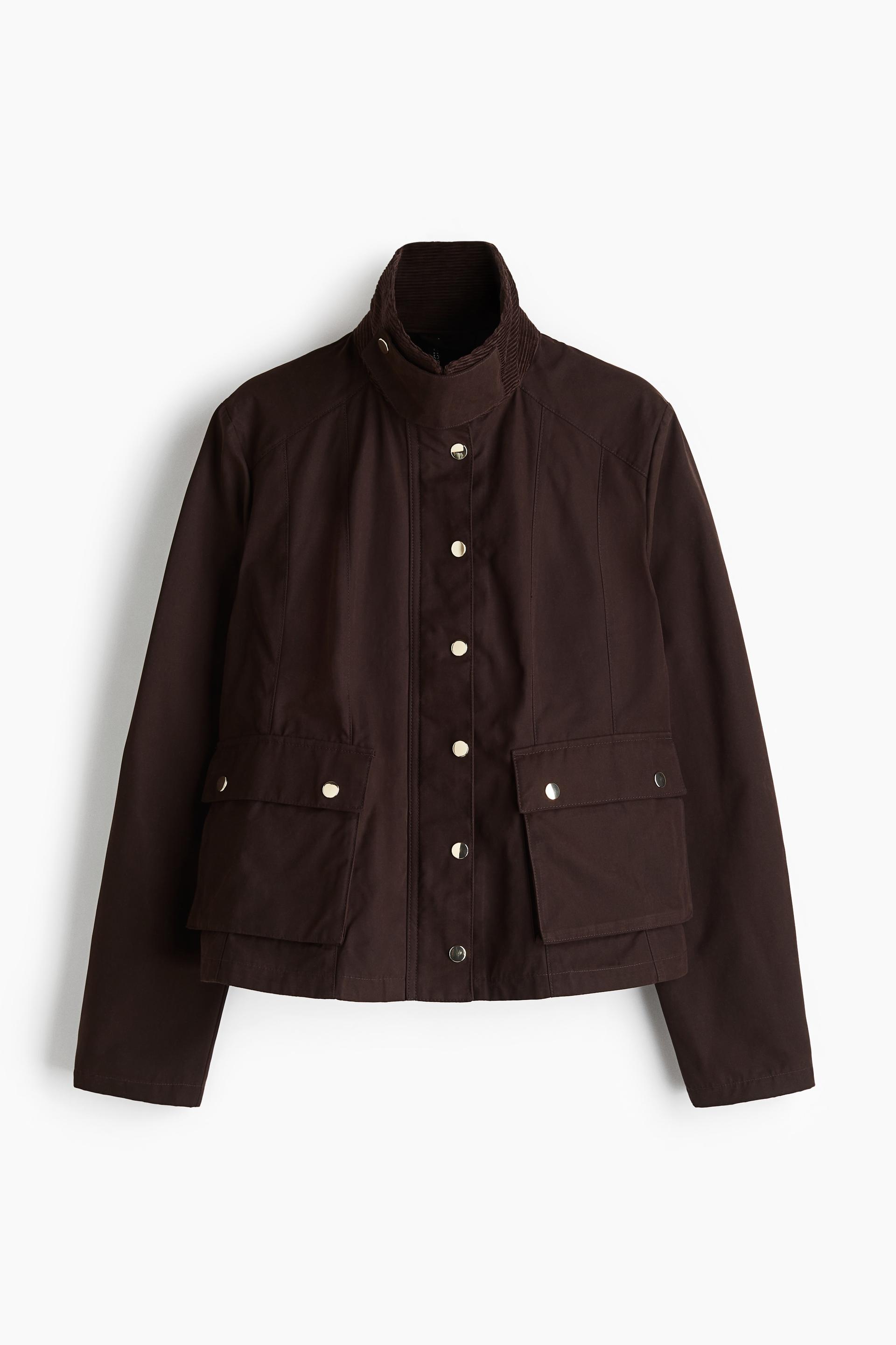 jacket with corduroy collar