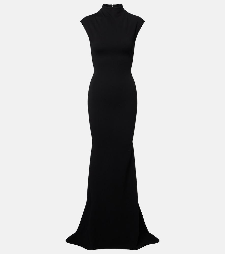 jacquemus alba crêpe jersey maxi dress