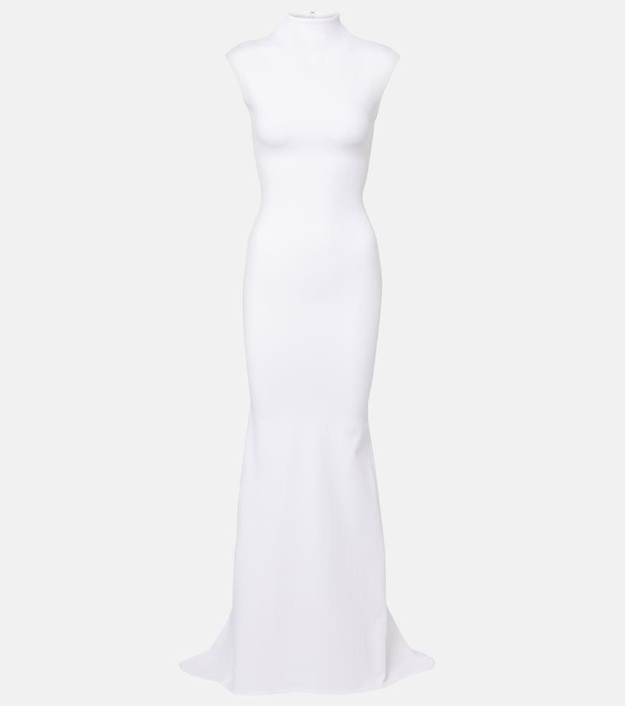 jacquemus alba crêpe jersey maxi dress