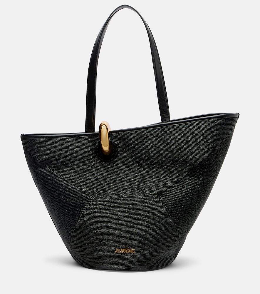 jacquemus bambola large raffia-effect bucket bag