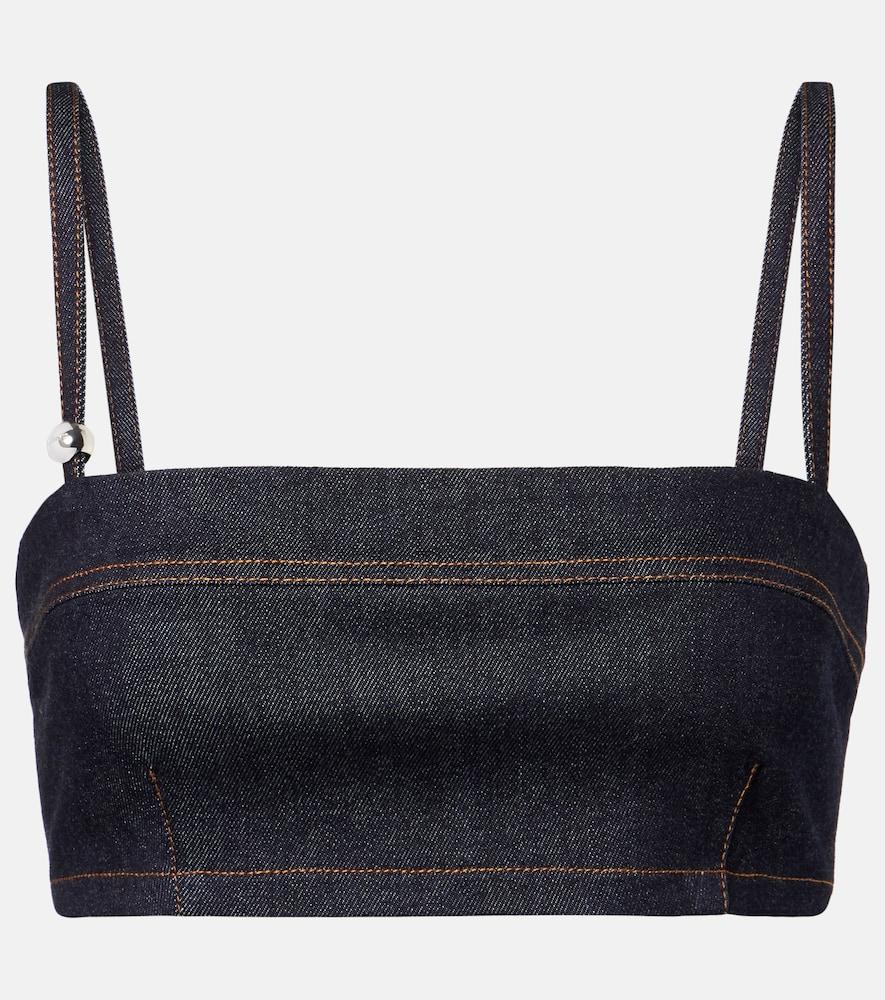 jacquemus bisou de-nîmes denim bra top