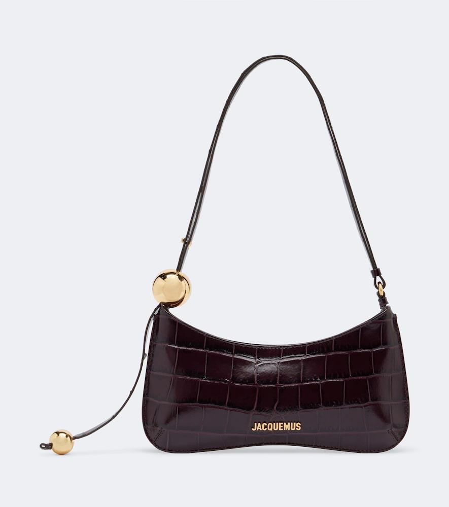 jacquemus bisou perle small leather shoulder bag