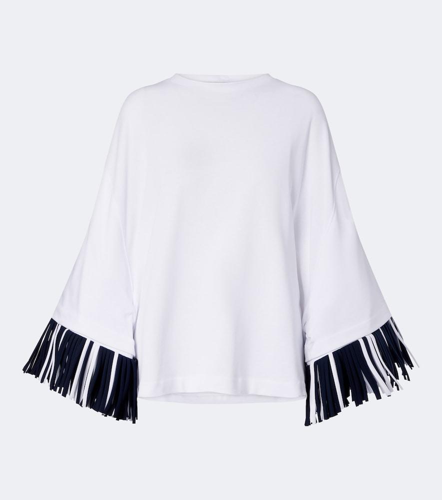 jacquemus cabana fringed cotton jersey t-shirt