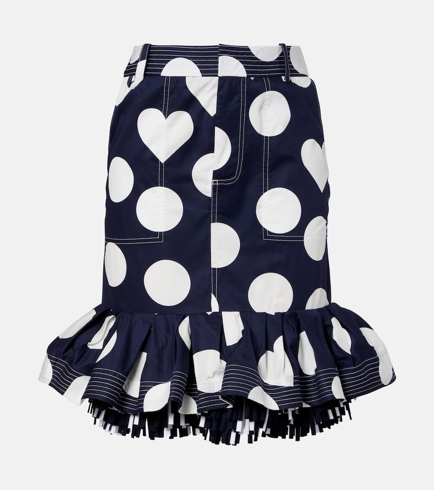 jacquemus cabana printed cotton poplin miniskirt