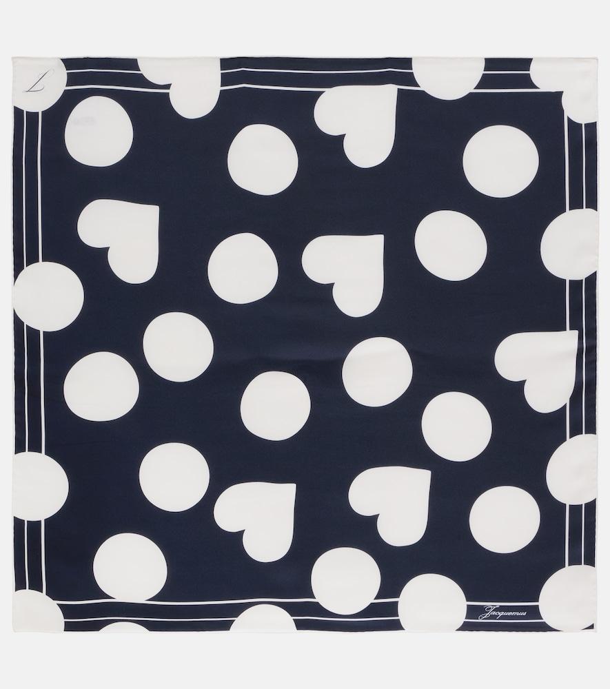 jacquemus caur printed silk scarf