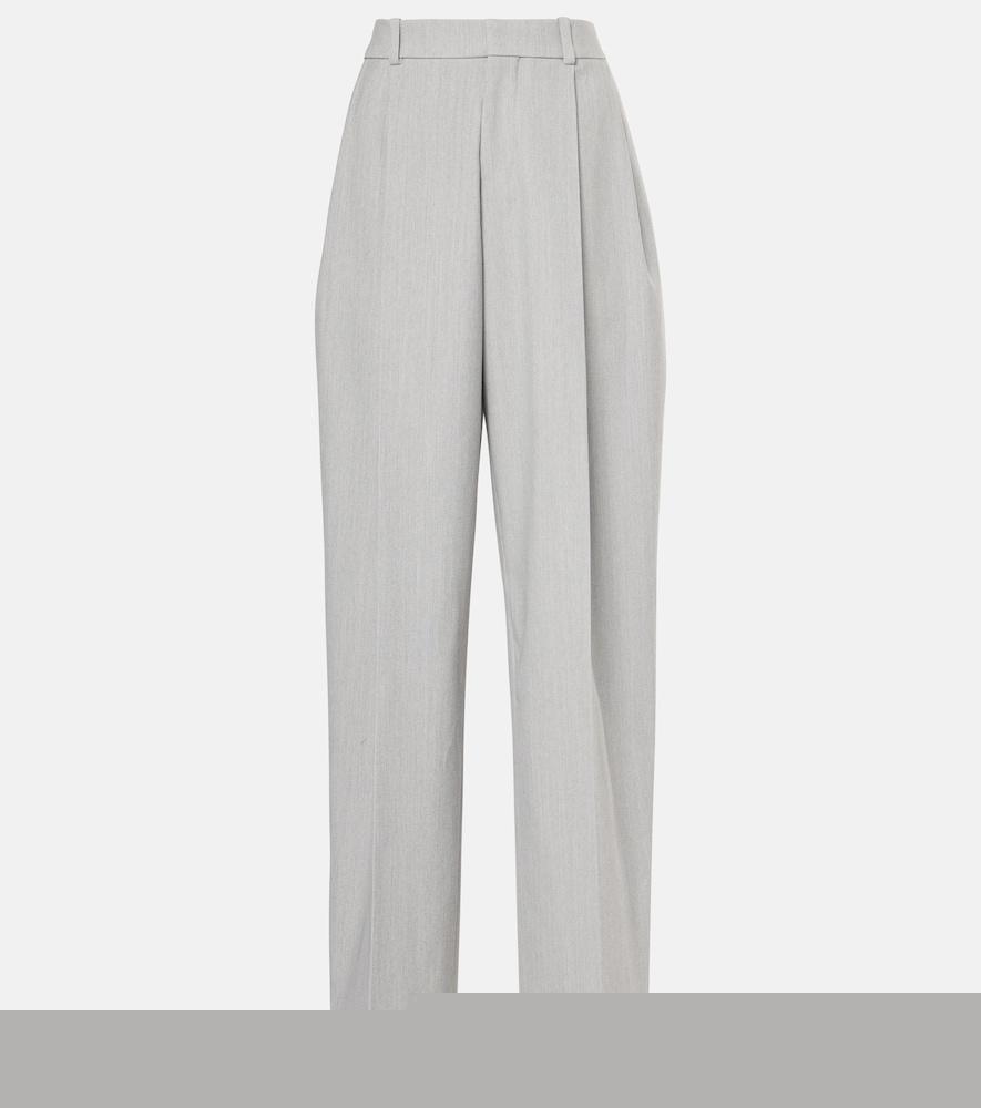 jacquemus curzio mid-rise jersey wide-leg pants
