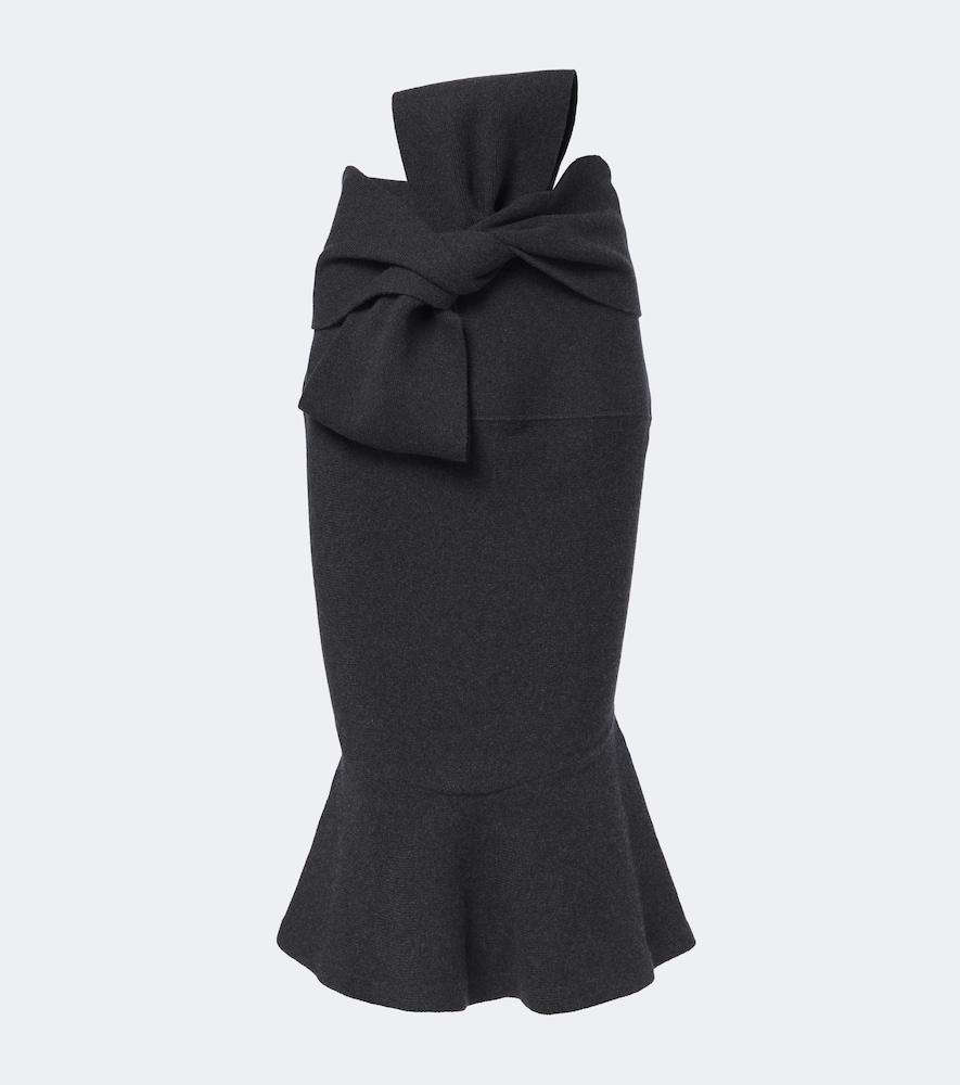 jacquemus fiocco wool and cashmere midi skirt