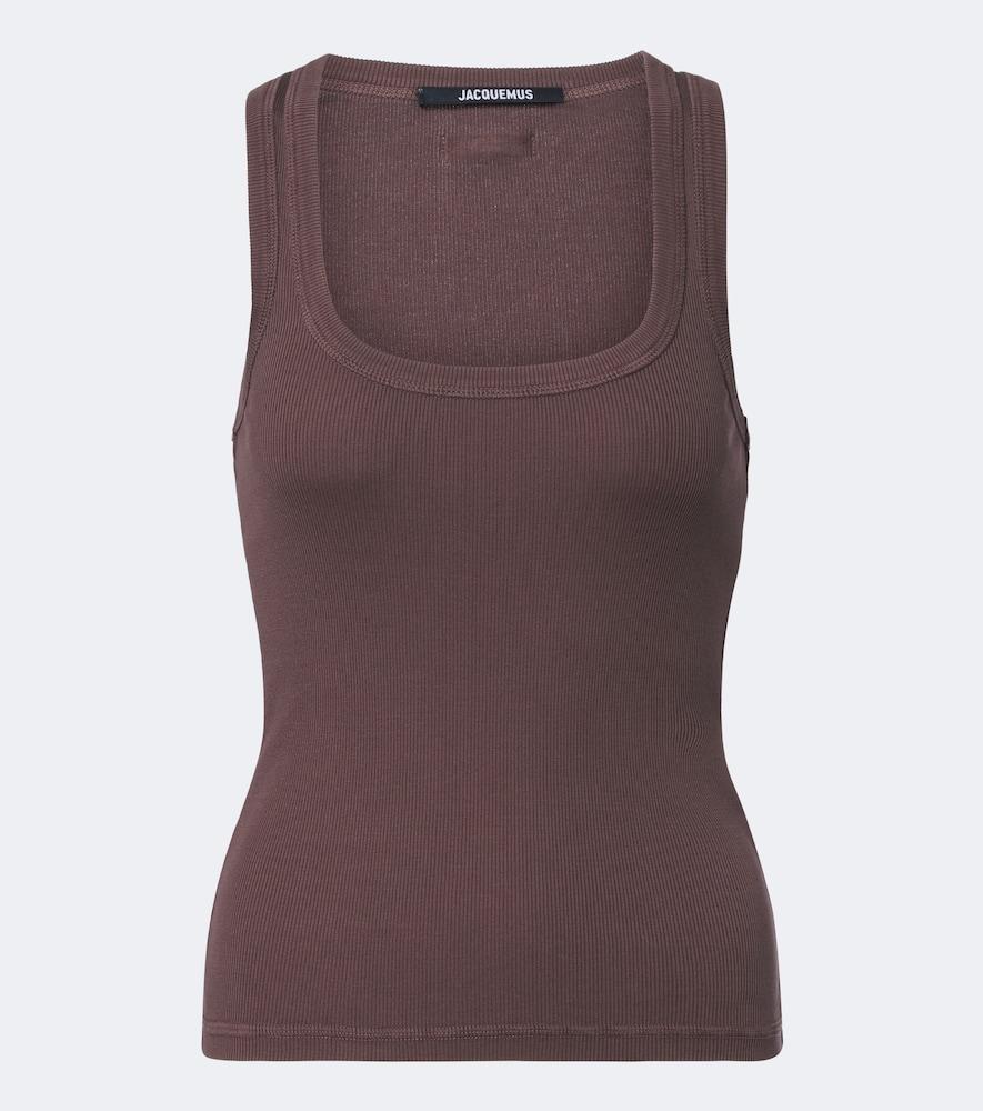 jacquemus grosgrain cotton jersey tank top