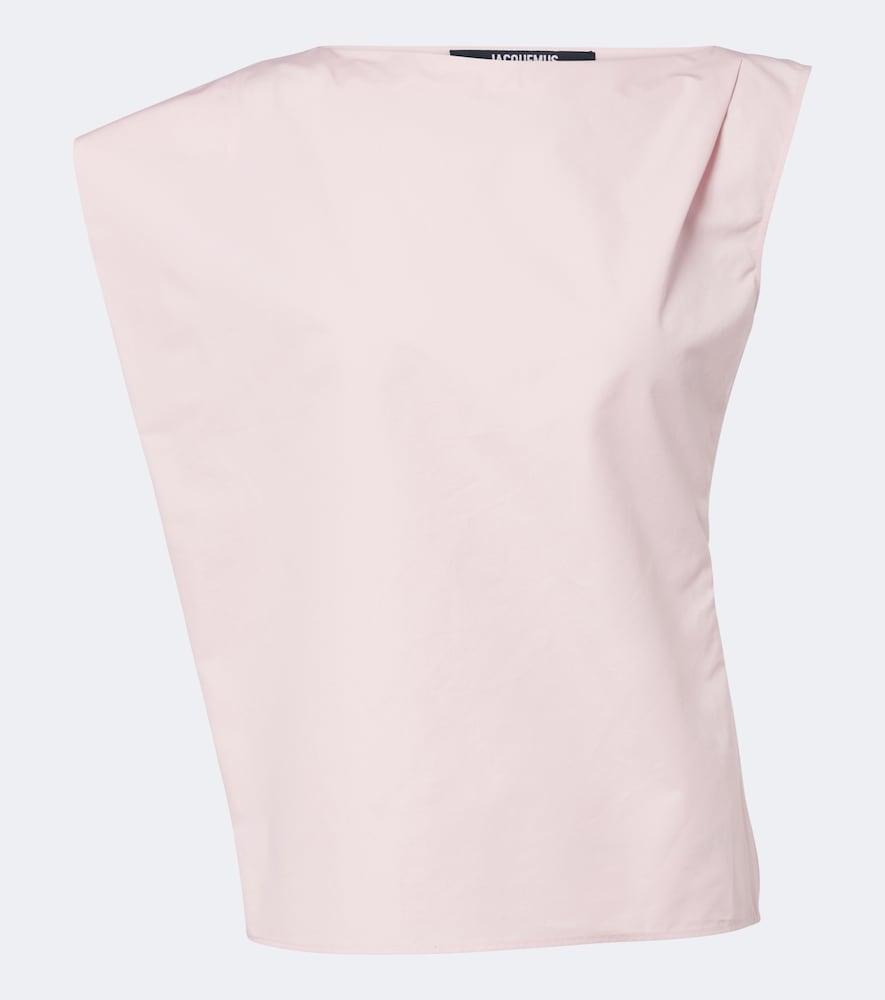 jacquemus haut drap cotton top