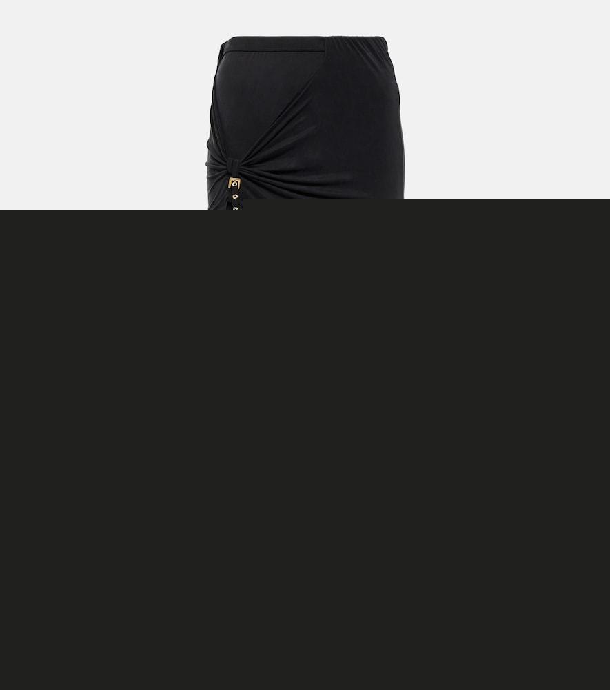 jacquemus la jupe pareo croissant midi skirt