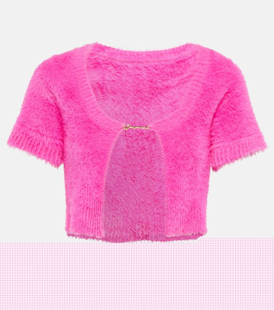 jacquemus la maille neve cropped cardigan