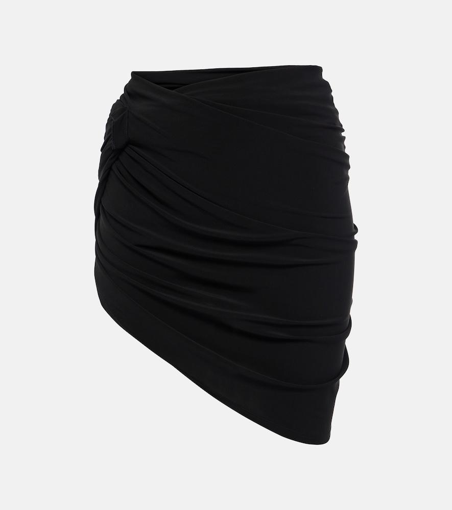 jacquemus la mini jupe drapeado gathered miniskirt