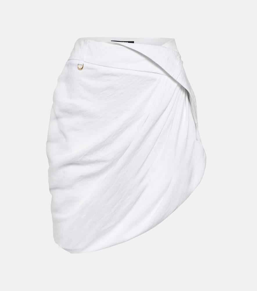 jacquemus la mini jupe saudade draped miniskirt