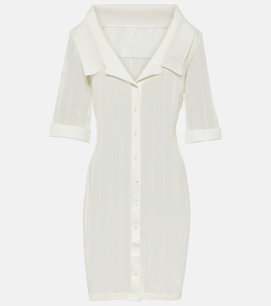 jacquemus la mini robe manta jersey shirt dress