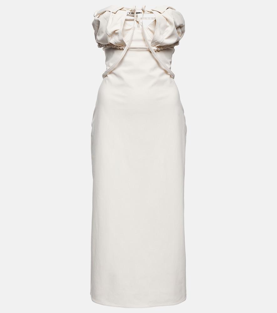 jacquemus la robe bikini cotton-blend midi dress