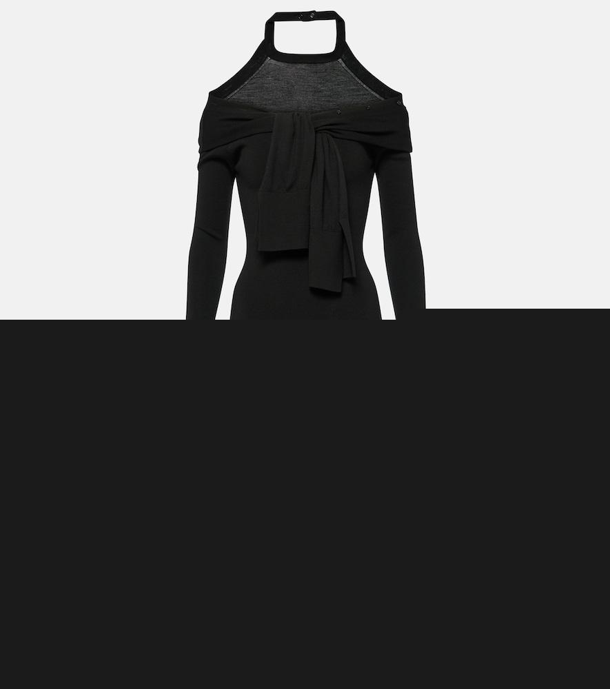 jacquemus la robe doble wool-blend midi dress