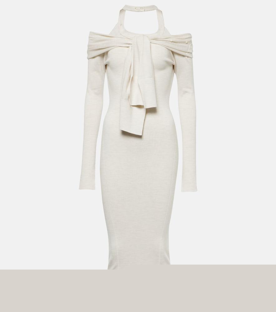 jacquemus la robe doble wool-blend midi dress