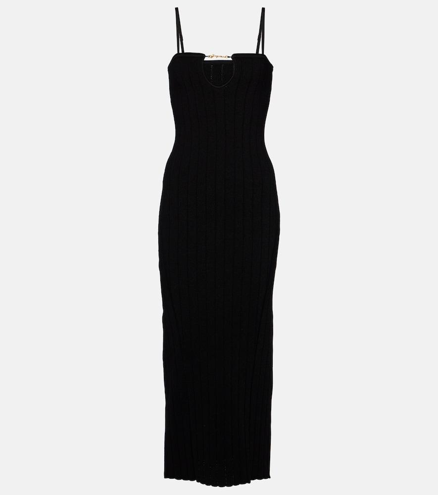jacquemus la robe sierra bretelles midi dress