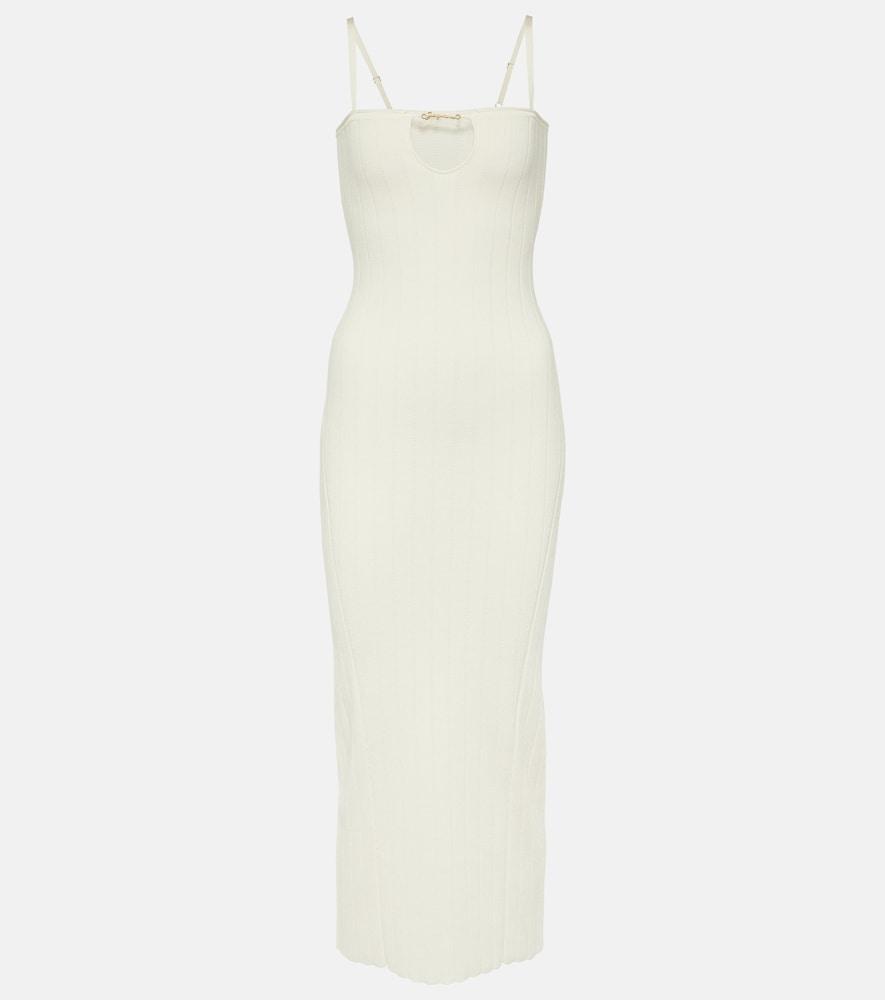 jacquemus la robe sierra bretelles midi dress