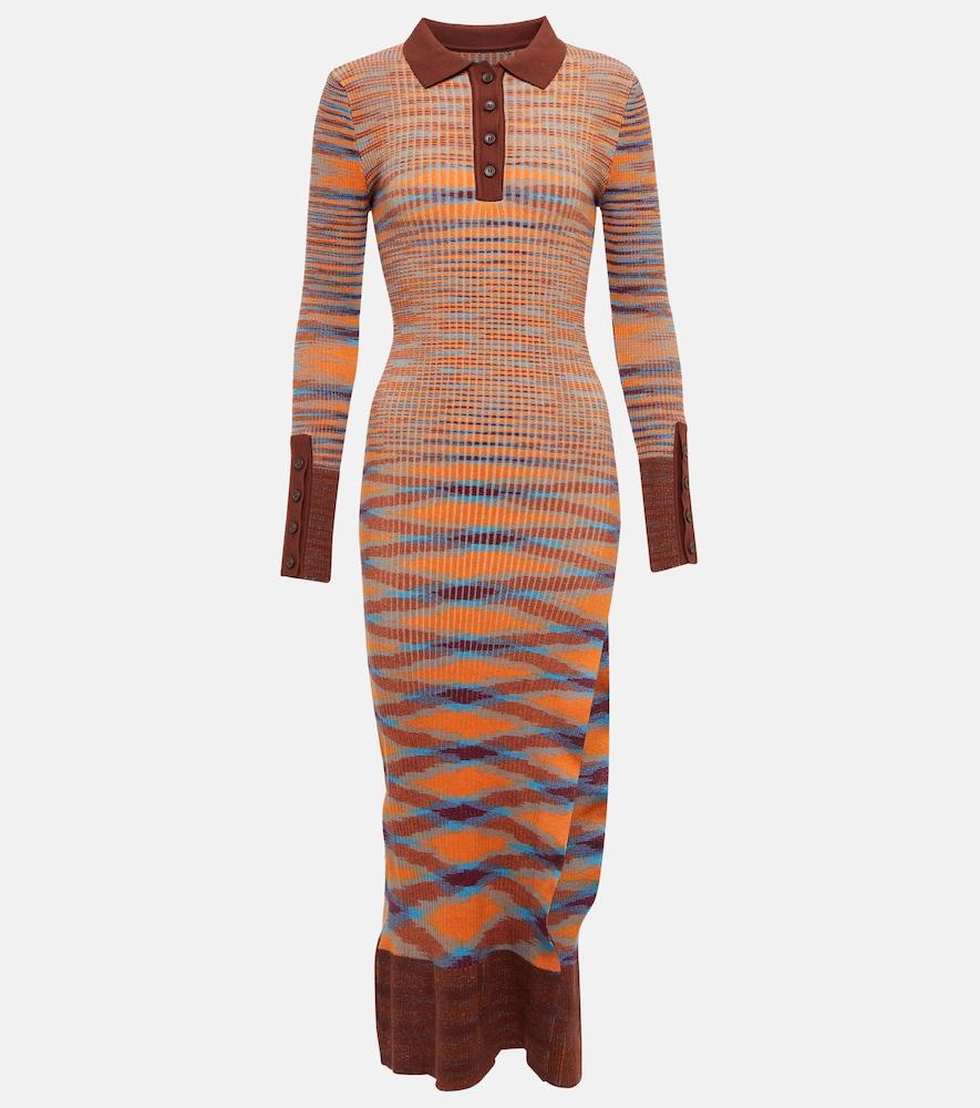 jacquemus la robe zucca cotton-blend midi dress