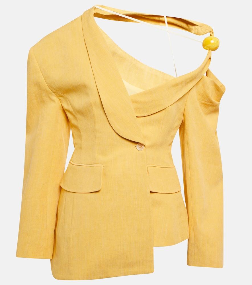 jacquemus la veste baska linen-blend blazer