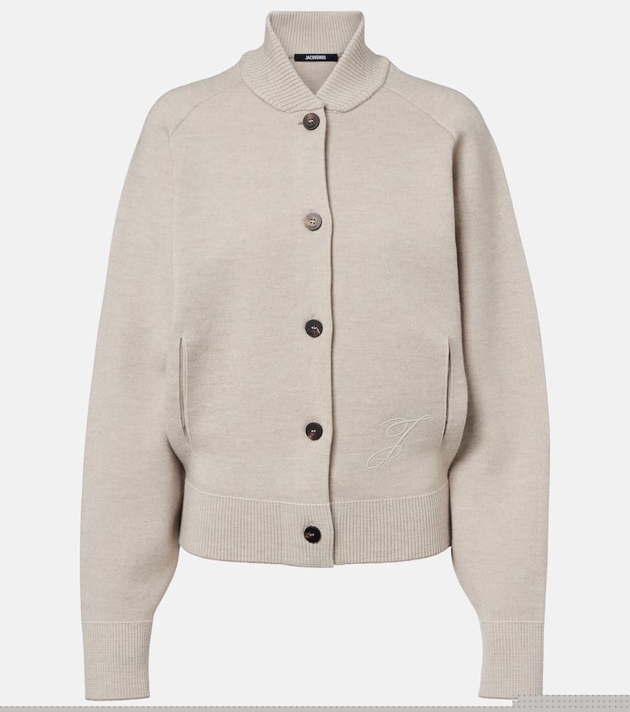 jacquemus lavande wool-blend cardigan