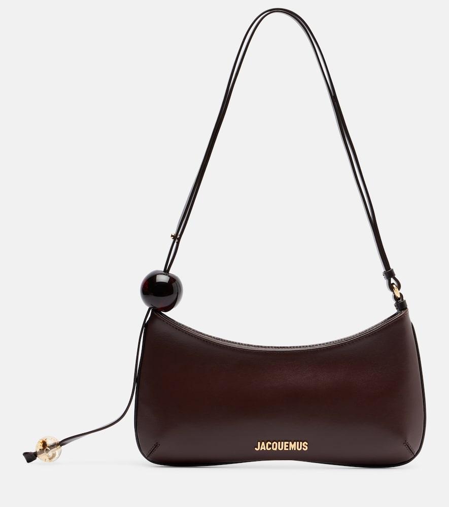 jacquemus le bisou perle leather shoulder bag